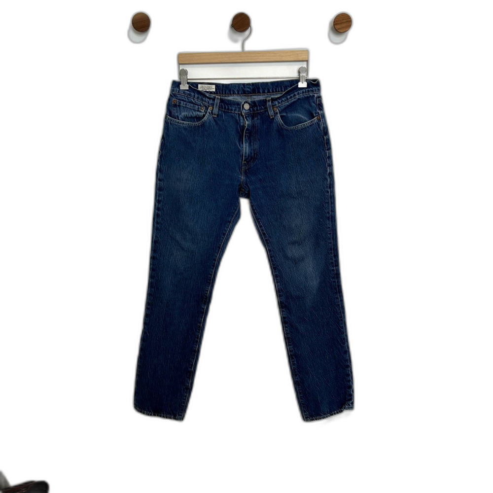 Levis Womens Slim Fit Jeans Size W33 L32 Medium Wash Blue Cotton Lyocell Zip